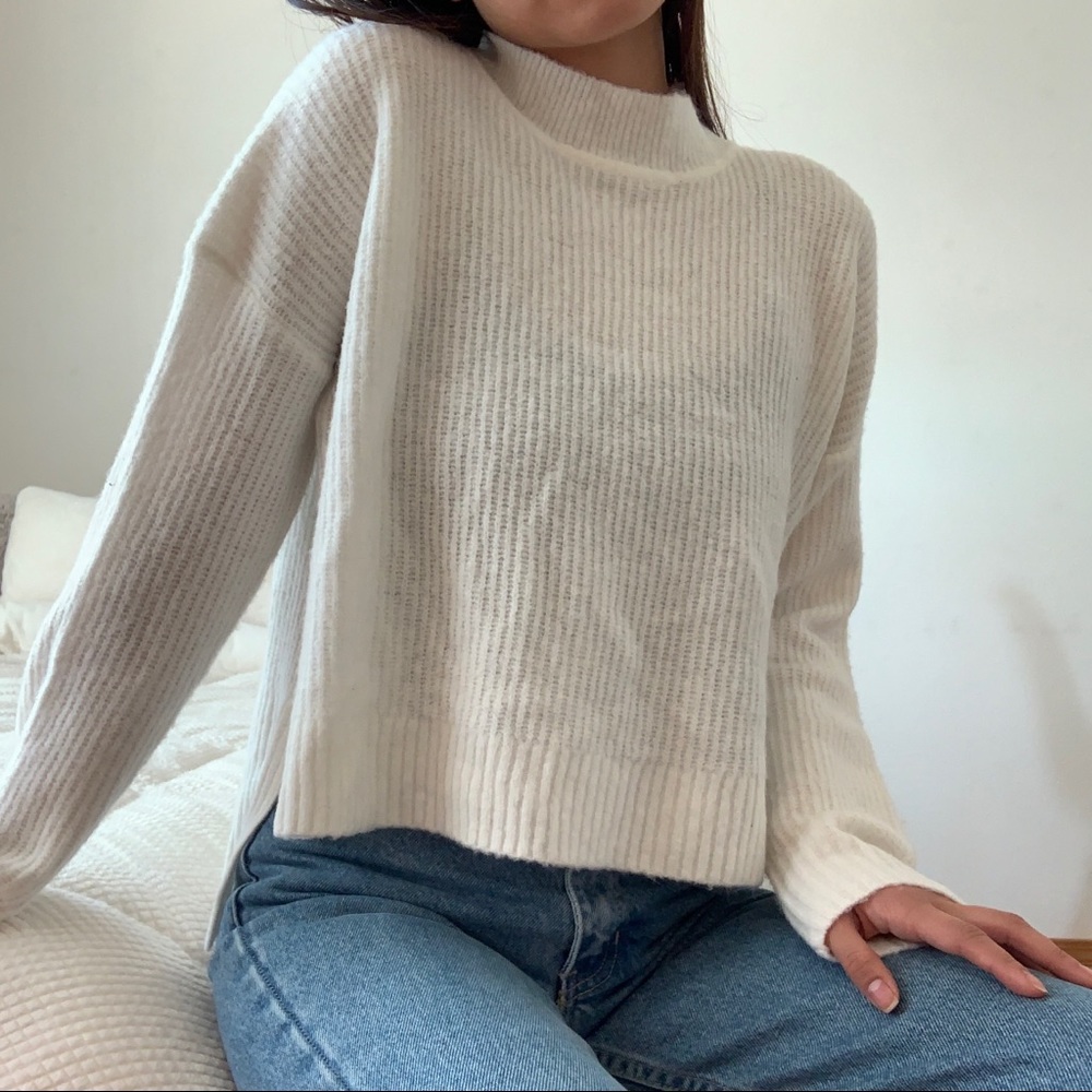 White Turtleneck Sweater